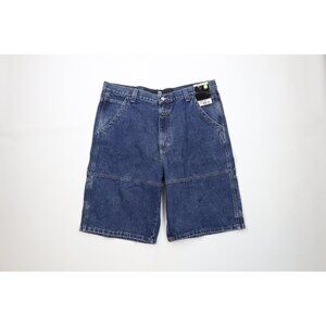 Deadstock Vtg 90s Marithe Francois Girbaud Mens 38 Spell Out Baggy Denim Shorts